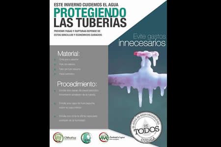 Inicia mañana campaña ´Protege tus tuberías´