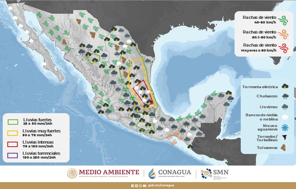 Se mantiene aviso preventivo por lluvias