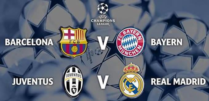 Partidazos en la Champions Bayern-Barca y Madrid-Juve