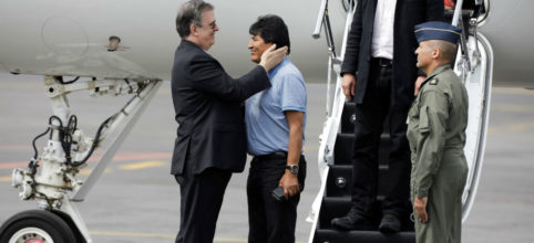 Evo Morales llega a Mexico 