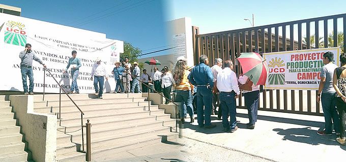 Paralizan campesinos labores en la CFE; la toman