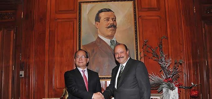 Recibe Duarte al Embajador de China en México