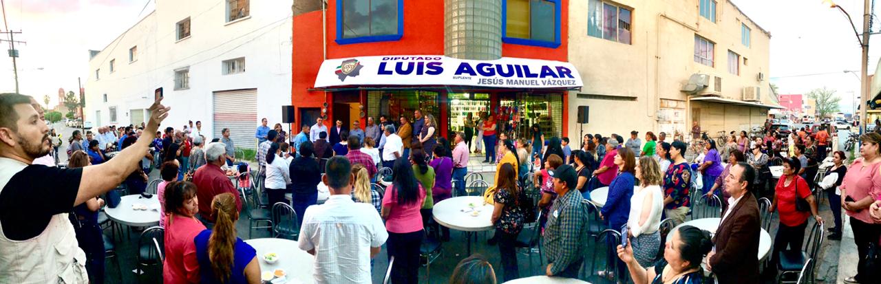 Atenderemos a cada uno de los habitantes de nuestro distrito: Luis Aguilar por segunda oficina de trabajo