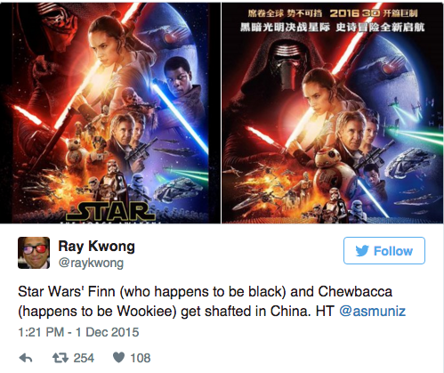 La controversia por el cartel de ‘Star Wars’ en China