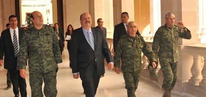 Recibe Duarte a nuevos mandos militares en el Estado