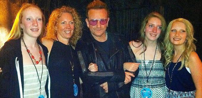 U2 da el regalo de su vida a una adolescente con cáncer