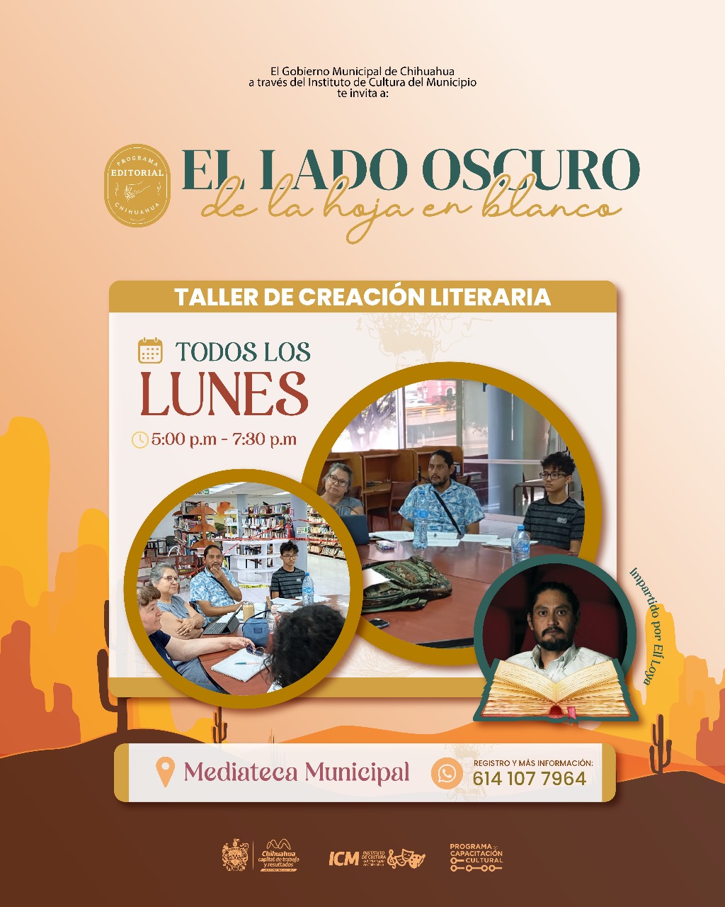 Invitan a Taller de Creación Literaria "El Lado Oscuro de la Hoja en Blanco"