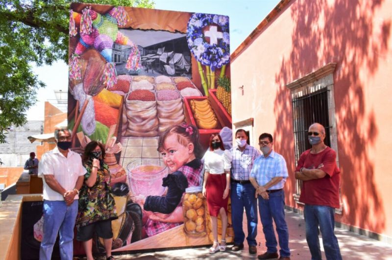 Entregan mural “Paseo Tradicional” realizado por Chantal Chávez Salcido