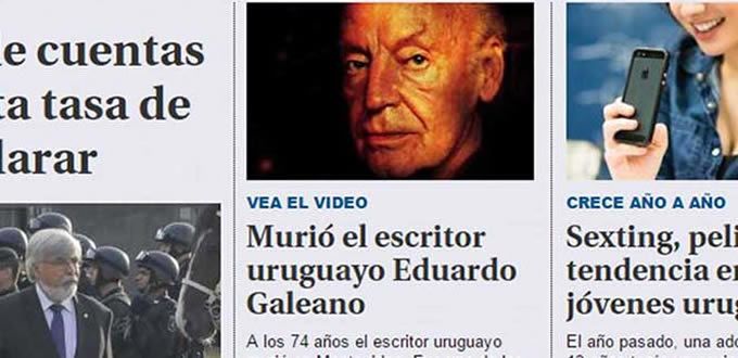 Muere en Montevideo el escritor uruguayo Eduardo Galeano