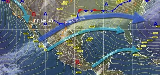 Prevén baja en la temperatura y vientos fuertes